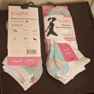 2 Packs Of 3 Pair Women's No Show Socks